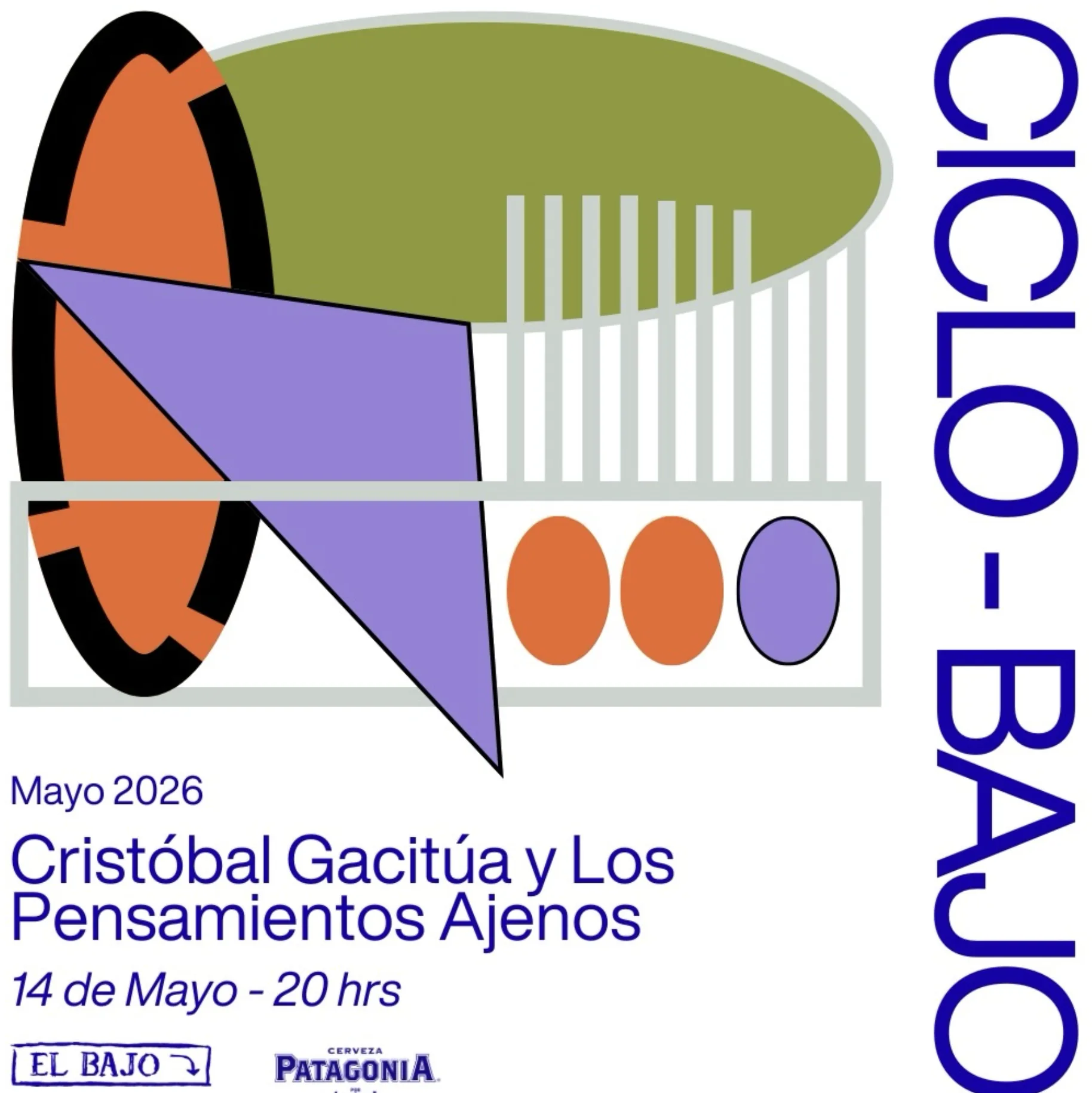 Ciclo El Bajo, mayo 2026 — Cristóbal Gacitúa y los Pensamientos Ajenos, 14 de mayo
